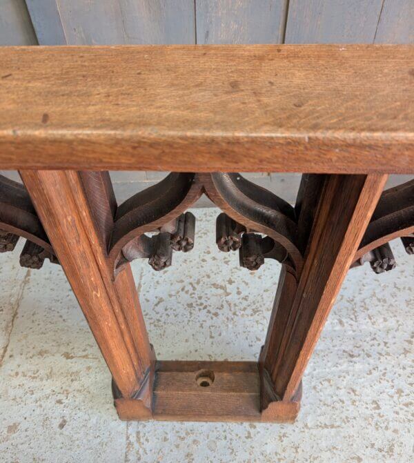 Heavy 1900's Gothic Oak Altar Rails from Norwich