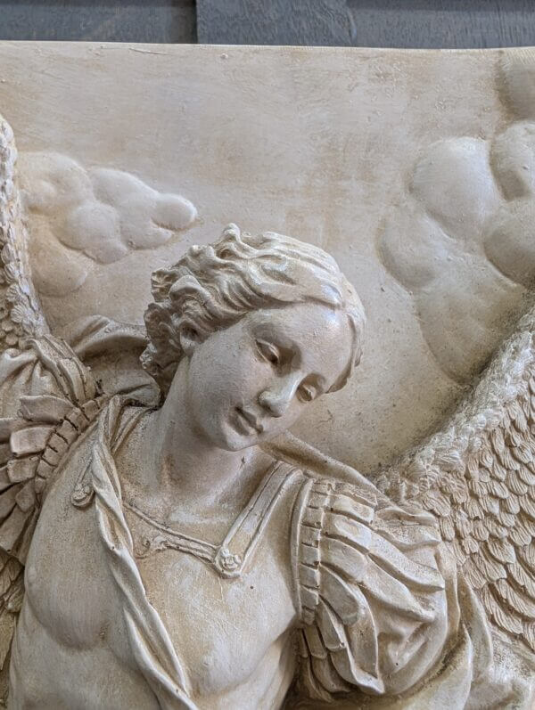 Graphic 3-D Rendered Resin Plaque of St Michael defeating Evil
