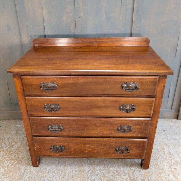 Antique Edwardian Working Class Satinwood Chest of Drawers