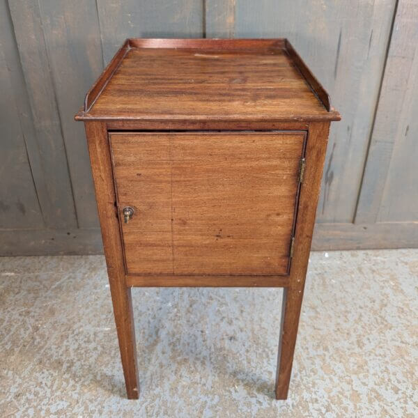 Antique Edwardian Regency Style Mahogany Bedside Cabinet