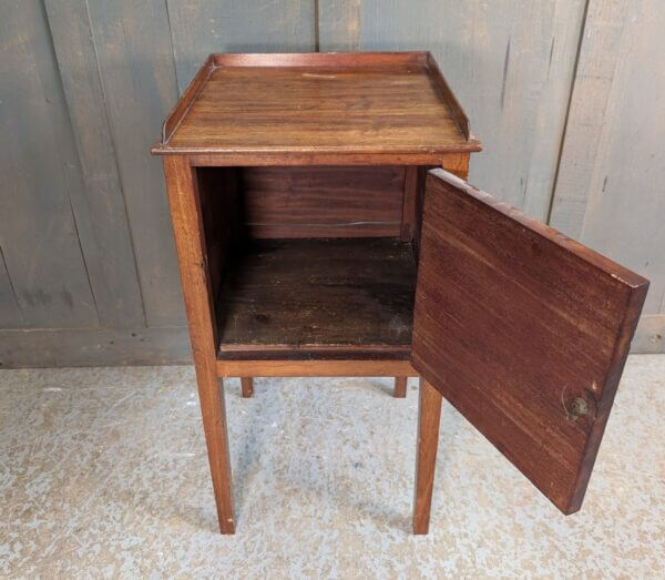 Antique Edwardian Regency Style Mahogany Bedside Cabinet