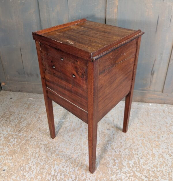 Antique Edwardian Regency Style Mahogany Bedside Cabinet