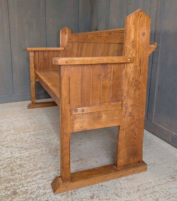 Mid Century English Oak Utility Style Church Chapel Pews Benches from St Barnabas Norwich