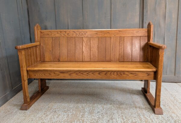 Mid Century English Oak Utility Style Church Chapel Pews Benches from St Barnabas Norwich
