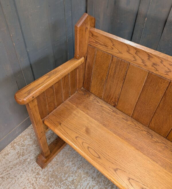 Mid Century English Oak Utility Style Church Chapel Pews Benches from St Barnabas Norwich