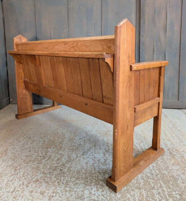 Mid Century English Oak Utility Style Church Chapel Pews Benches from St Barnabas Norwich