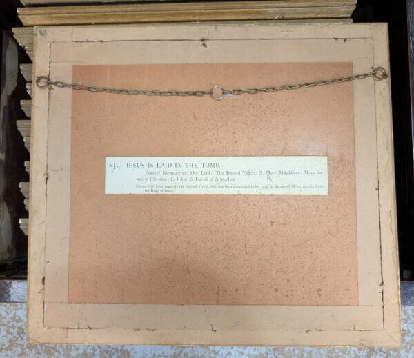 Hand Coloured Framed 1900's High Quality German Set Of Stations of the Cross