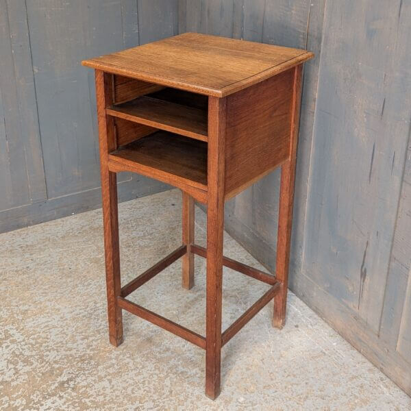 Tall Oak Vintage Sheet Music Storage Cabinet Lectern
