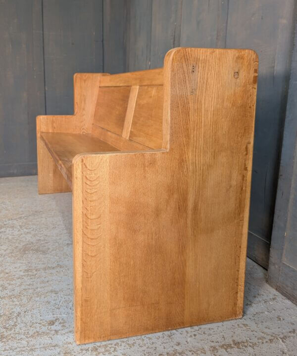 Pale Oak 1960's Vintage Church Pew Bench from Norwich