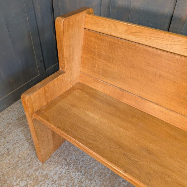 Pale Oak 1960's Vintage Church Pew Bench from Norwich