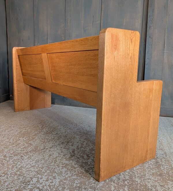 Pale Oak 1960's Vintage Church Pew Bench from Norwich