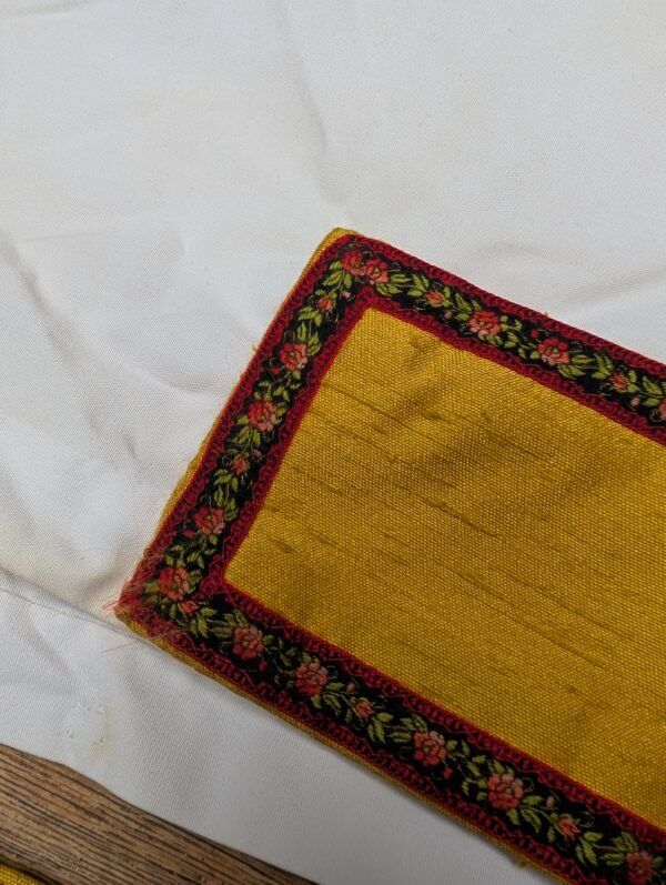 Five Apparelled Amices Plus One Apparell And One Other In Yellow Golden Slub Silk