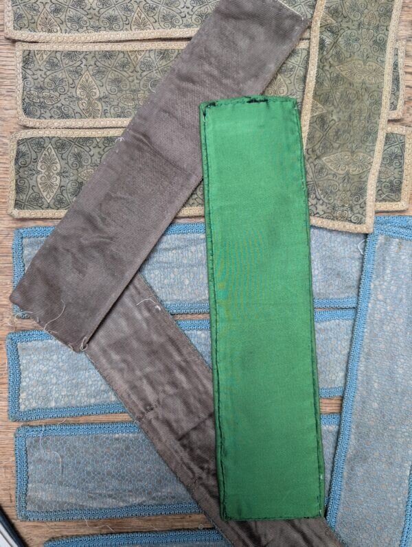 13 Assorted Vintage Blue, Grey and Green Apparells for Amices