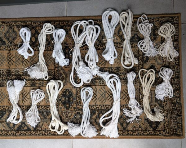 17 White Clergy Cincture Cords