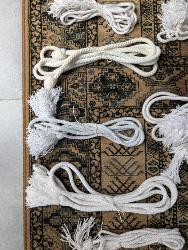 17 White Clergy Cincture Cords
