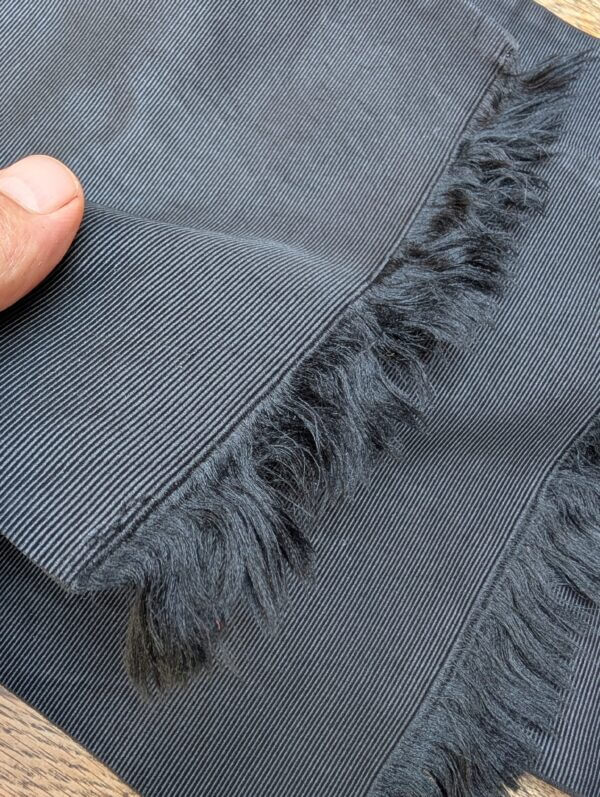 Two Black Long Broad Preaching Scarves, One with Fringe 'Tippets' Stoles