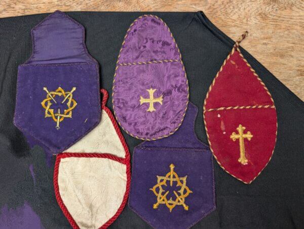 5 Assorted Embroidered Vintage Church Collection Bags