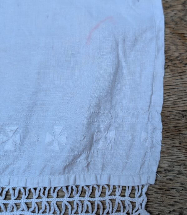 Embroidered Special Cotton Amice With Fringe