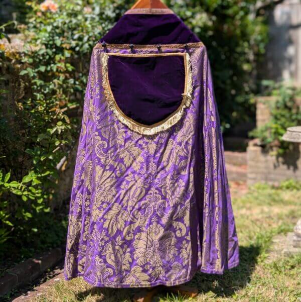 Beautiful Purple & Gold Vintage Cope with Fantastic Clasp
