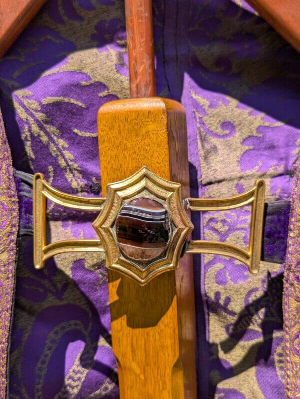 Beautiful Purple & Gold Vintage Cope with Fantastic Clasp