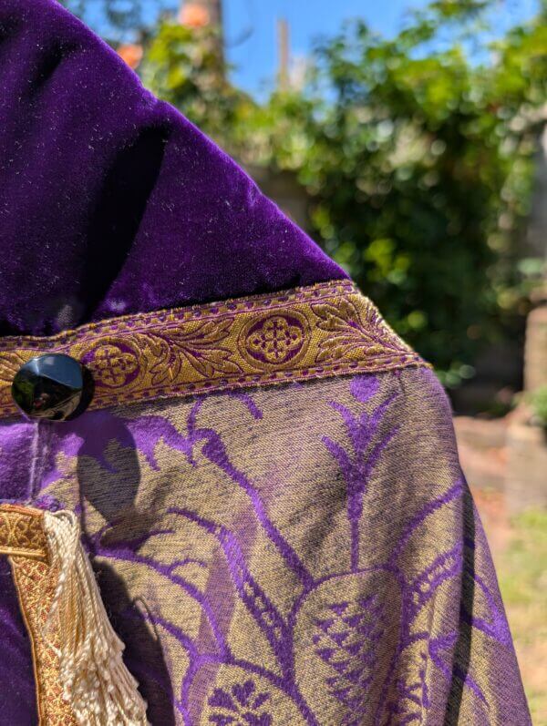 Beautiful Purple & Gold Vintage Cope with Fantastic Clasp