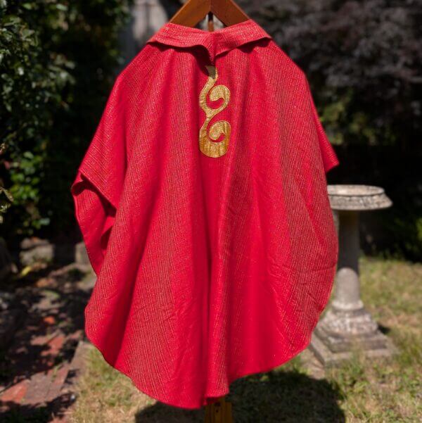 Modern Red Gold Chasuble with Stole