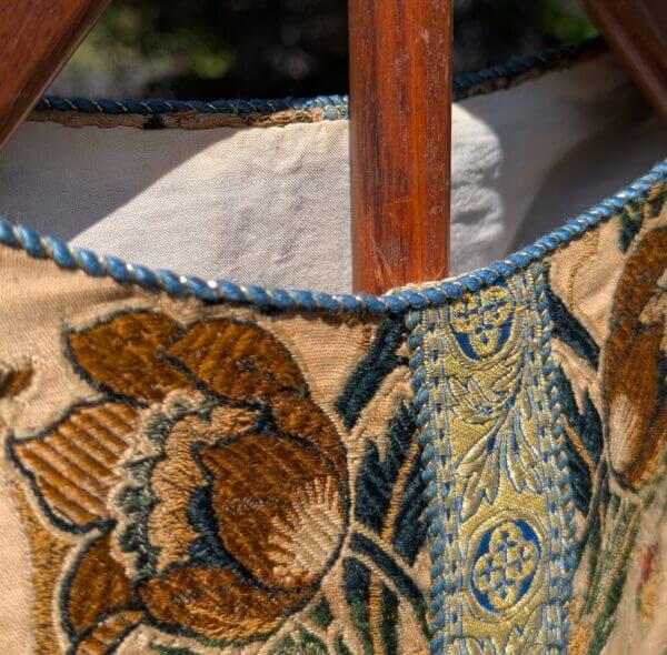 Rich Antique Brocade Tapestry Chasuble with Birds & Flowers