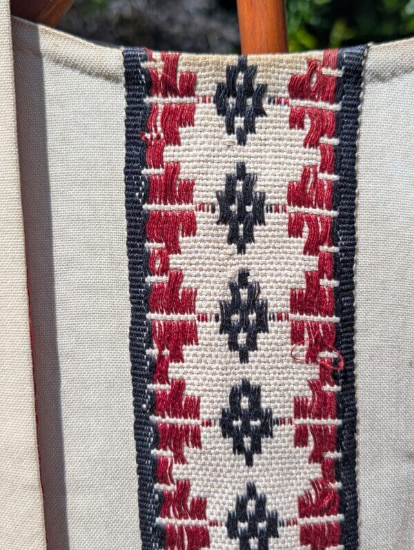 '1970's Socialist' Linen with Simple Pattern Chasuble with Stole