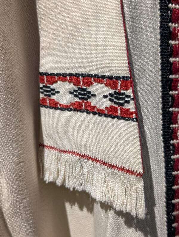 '1970's Socialist' Linen with Simple Pattern Chasuble with Stole