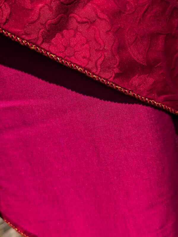 Vintage Red Damask Silk Chasuble with Velvet Orphreys PROJECT