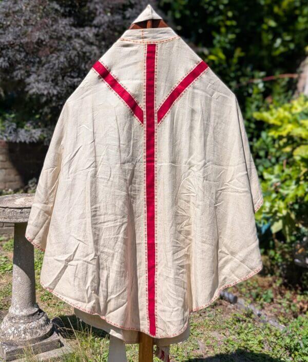 Lent Lenten Simple & Plain Chasuble with Stole & Maniple 1950's Vintage