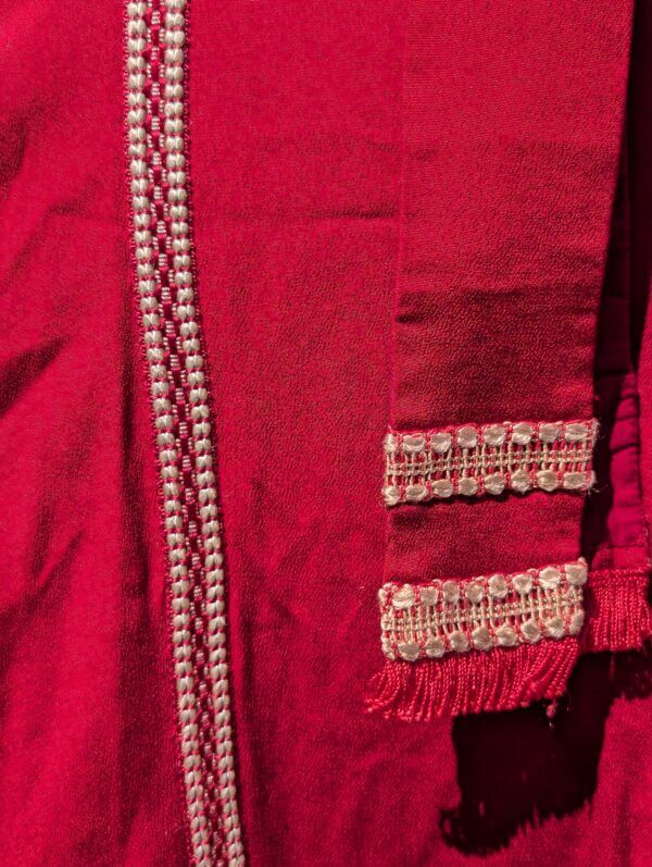 1960's Vintage Simple Dark Red Cotton Dalmatics with Orphreys