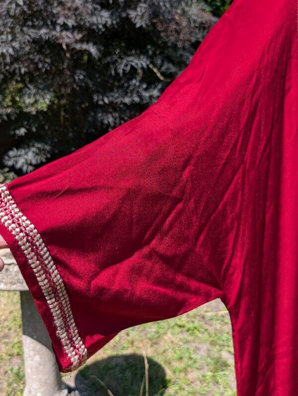 1960's Vintage Simple Dark Red Cotton Dalmatics with Orphreys