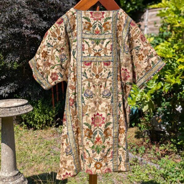 Beautiful Antique Tapestry Dalmatics with 'H' Orphreys