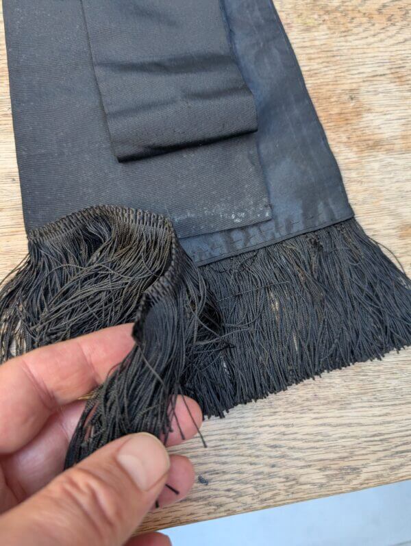 Black Silk Stole & Woollen Preaching Scarf