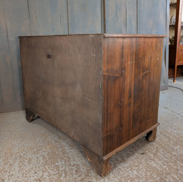 Early 1920's Antique Pine Vestment Plan Chest with Pull Ring Handles