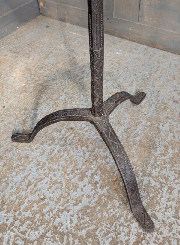 Medieval Style Blacksmith Made Revolving Iron Church Votive Candlestand