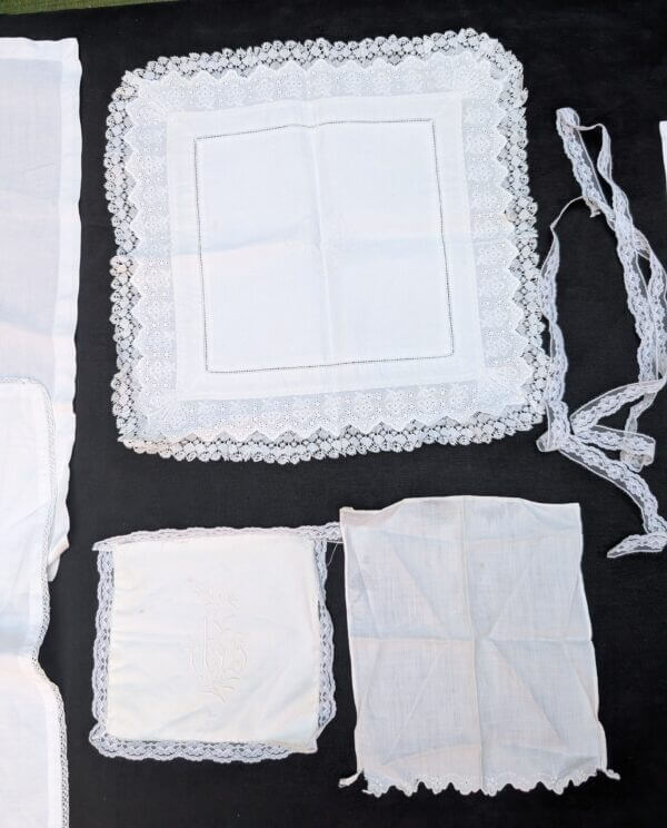 Communion Linen #3 - 3 Chalice Palls 4 Corporals 1 Purificator Spare Lace