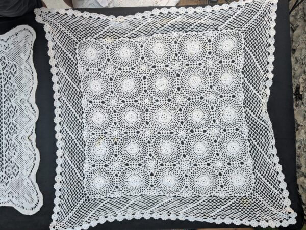 Communion Linen #5 - 2 Large Embroidered Corporals Altar Table Cloths Fair Linens