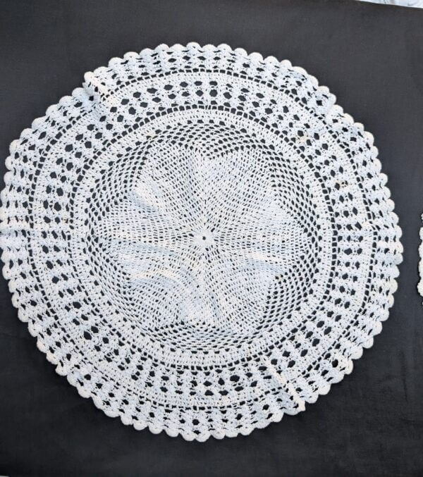 Communion Linen #6 - 2 Large Embroidered Circular Corporals Altar Table Cloths Fair Linens