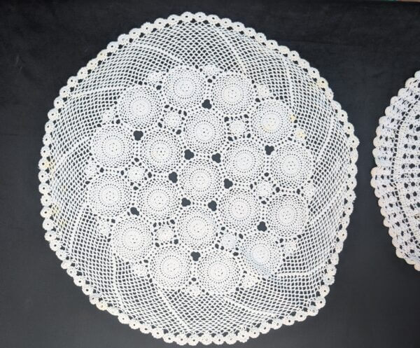 Communion Linen #6 - 2 Large Embroidered Circular Corporals Altar Table Cloths Fair Linens