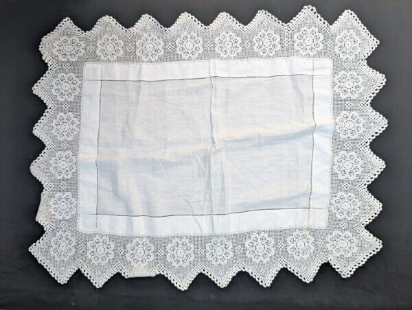 Communion Linen #9 - Very Fine Embroidered Lace Altar Table Runner Cloth Fair Linen plus 2 other Good Quality Cloths