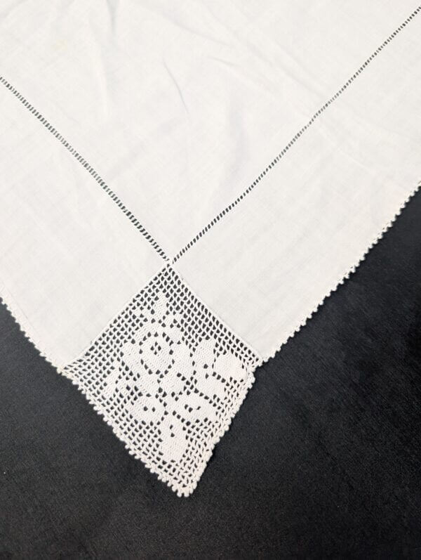 Communion Linen #11 - 3 Long Vintage Embroidered Lacework Altar Table Cloths Fair Linens