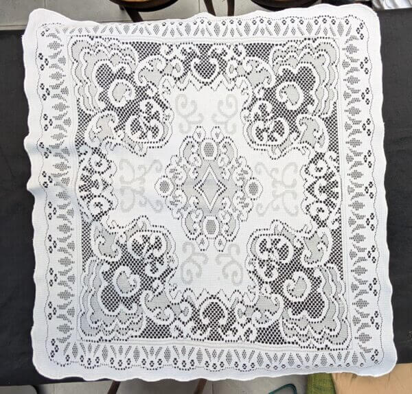 Communion Linen #11 - 3 Long Vintage Embroidered Lacework Altar Table Cloths Fair Linens