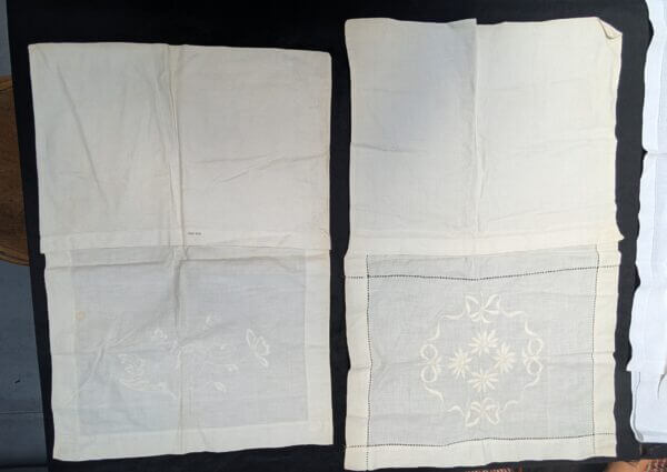 Communion Linen #12 - 2 Communion Linen Set Embroidered Bags plus 6 Corporals