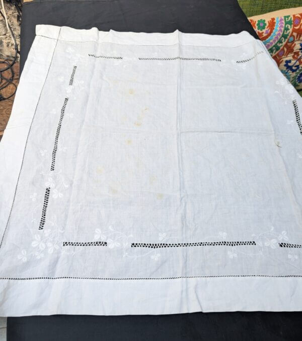 Communion Linen #13 - 3 Nice Embroidered Lacework Altar Cloths Runners Fair Linens