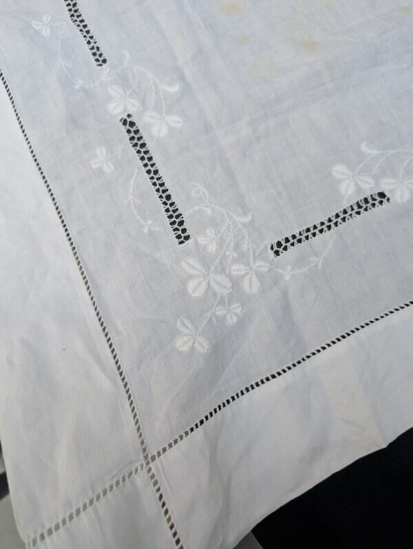 Communion Linen #13 - 3 Nice Embroidered Lacework Altar Cloths Runners Fair Linens