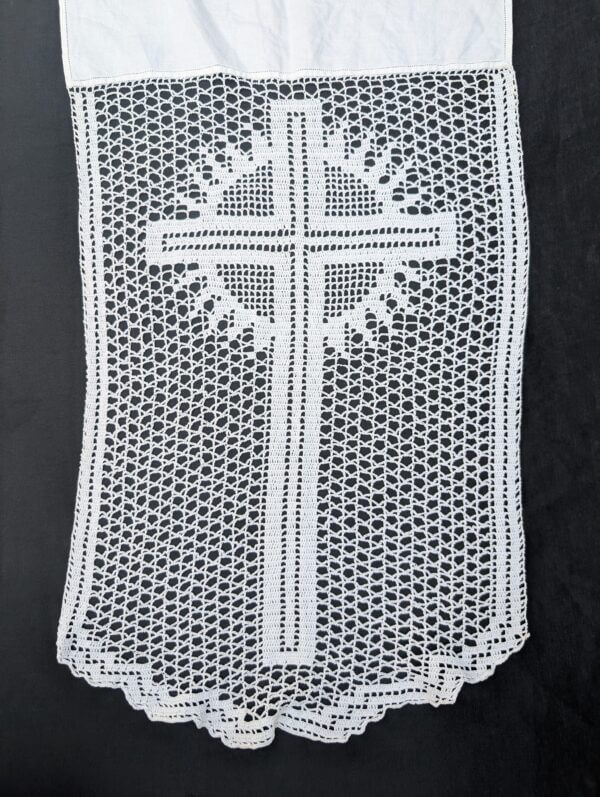 Communion Linen #13 - 3 Nice Embroidered Lacework Altar Cloths Runners Fair Linens
