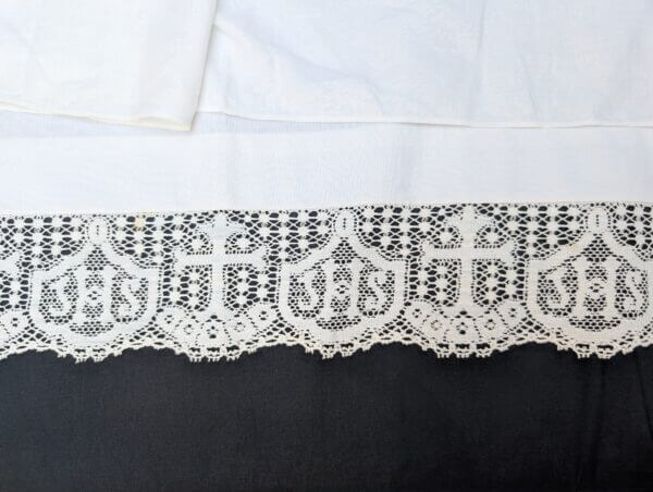 Communion Linen #14 - 2 Altar Runners 1 Particularly Nice with 5 Crosses Fair Linens