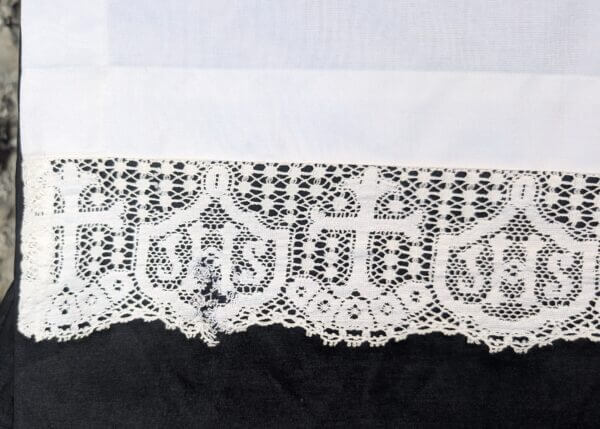 Communion Linen #14 - 2 Altar Runners 1 Particularly Nice with 5 Crosses Fair Linens